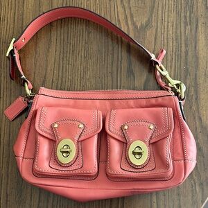 Coach Coral Shoulder Bag with Gold Accents